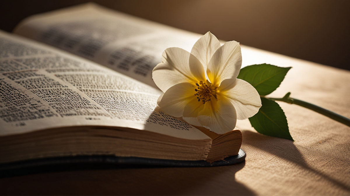 Open Bible bathed in warm light, inviting exploration and reflection on meaningful Confirmation Bible verses.