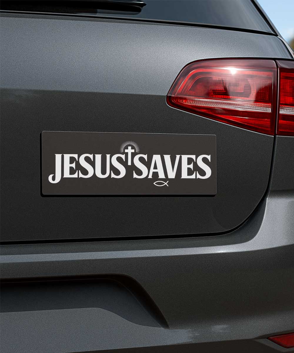 Jesus Car Sticker – Matte Finish, 9x9cm – For Window Or Bodywork