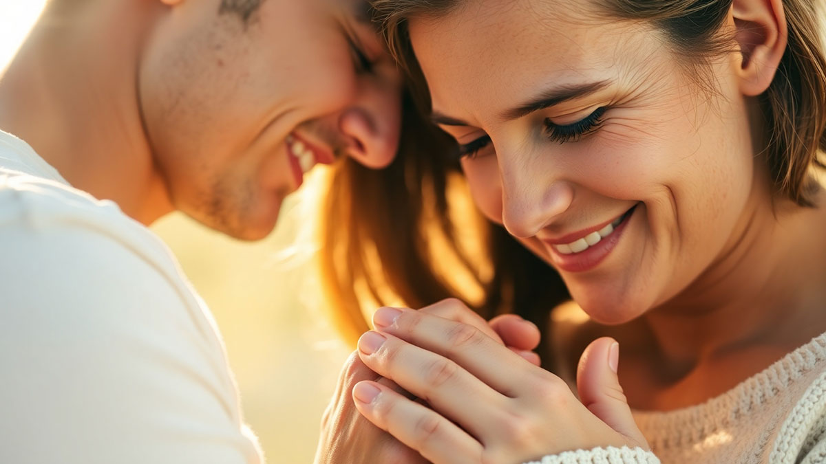 Husband and wife holding hands in prayerful moment - a morning prayer for my wife filled with faith, hope, and love.