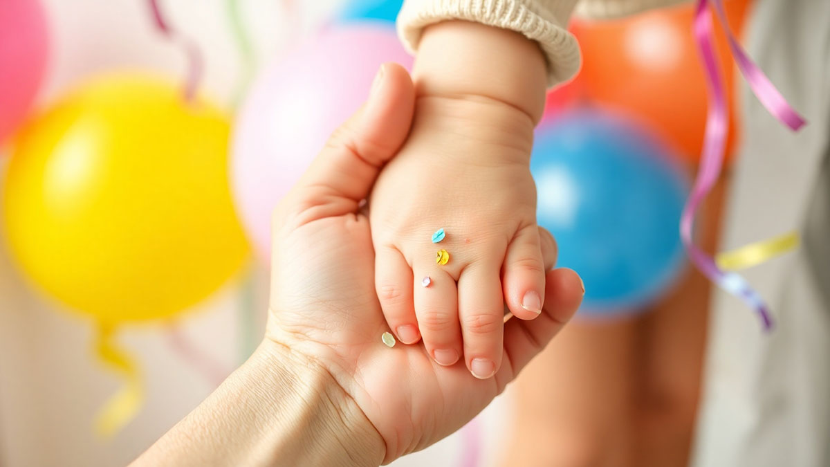 A parent's hand holding a child's hand, symbolizing a heartfelt birthday prayer for a son and the beautiful passage of time.