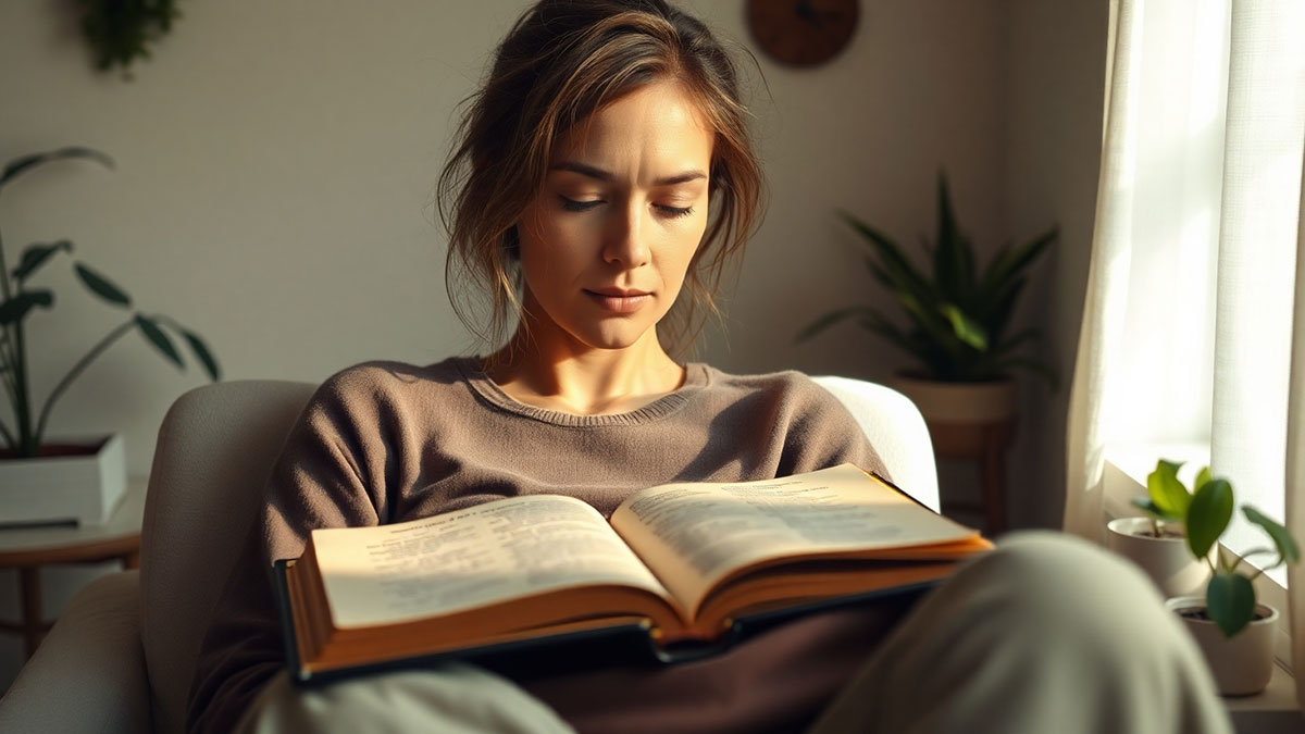 A person sitting in a quiet, peaceful space reflecting on encouraging Bible verses for hope after feeling weary and wanting to give up.