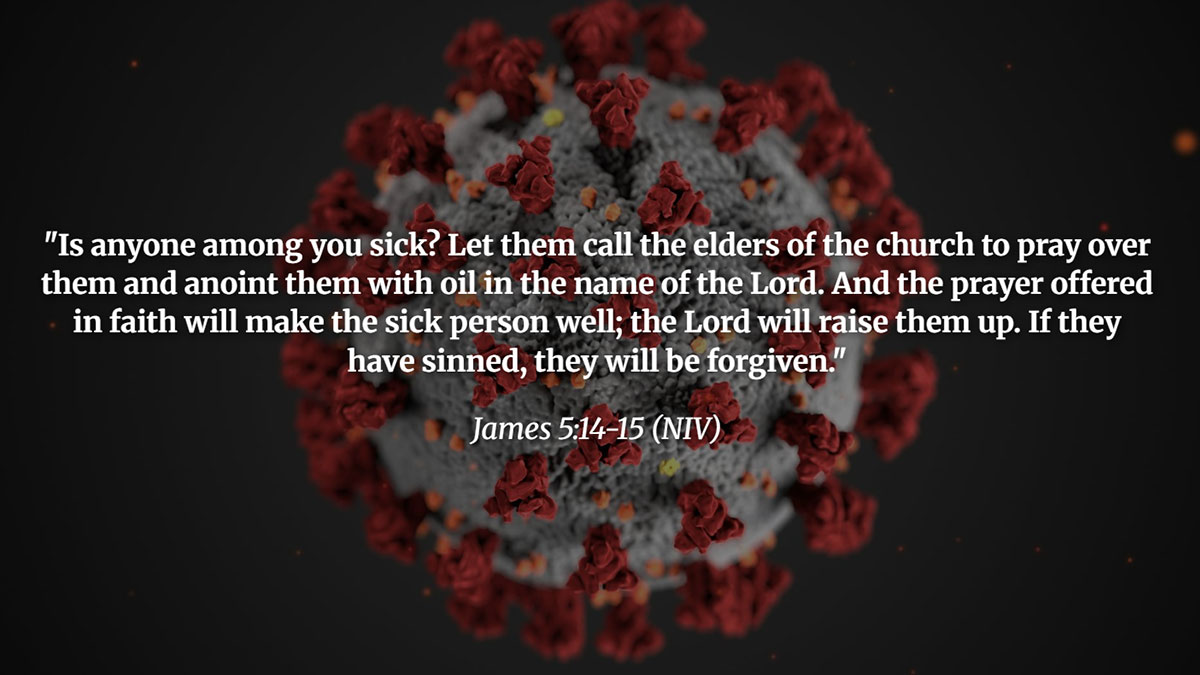 Bible Verses about praying for others – James 5:14-15 NIV about prayer for the sick and healing through faith, featuring an open Bible in a peaceful study setting.