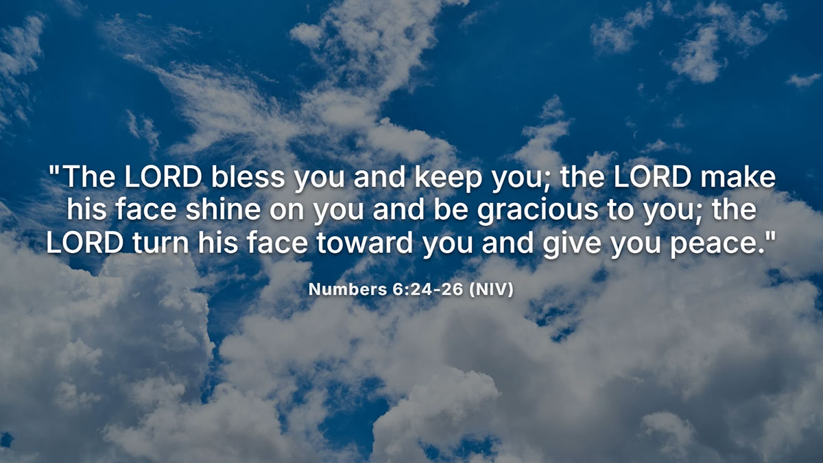 Bible verses for my daughter – Numbers 6:24–26 birthday blessing image with sky background, offering God’s peace, grace, and protection on her special day.